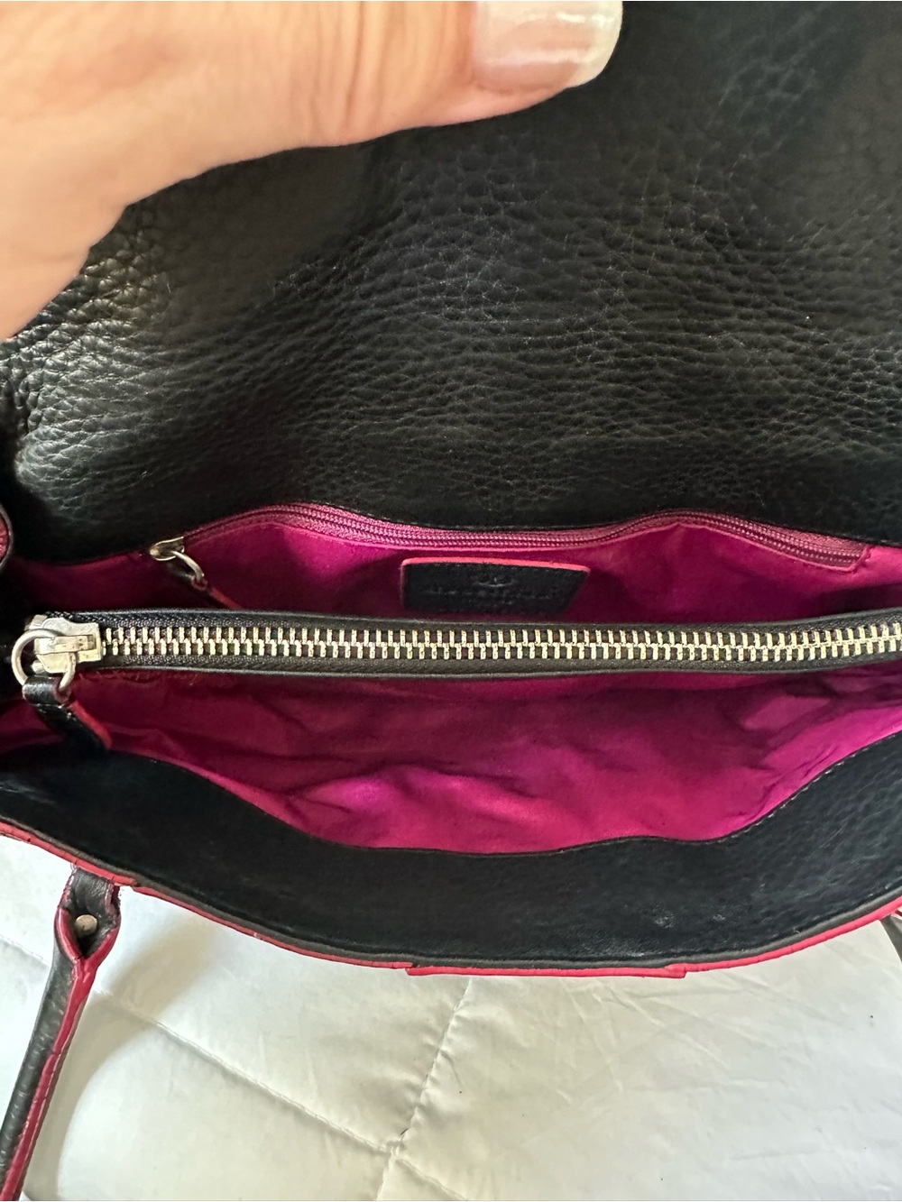 Cole Haan Navy Leather Shoulder Bag - Picture 13 of 16